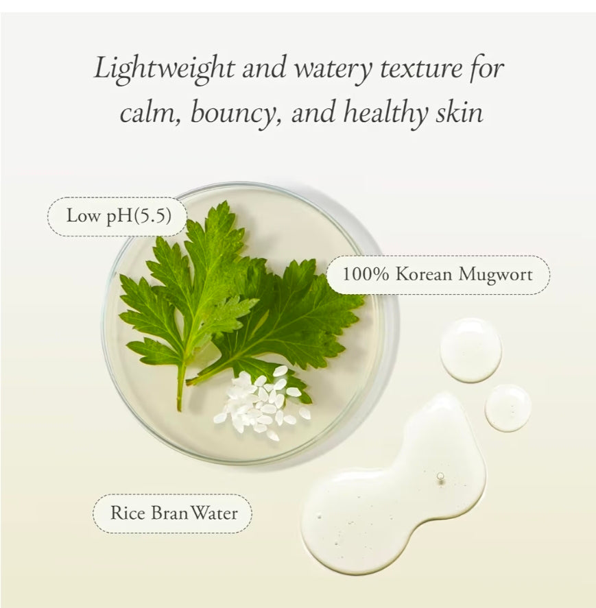 APRILSKIN Artemisia Korean Rice Toner - 100% Korean Mugwort, Hydration Boost Facial Toner, Vegan, Cruelty Free, Low pH, No sulfates and Artificial Fragrance