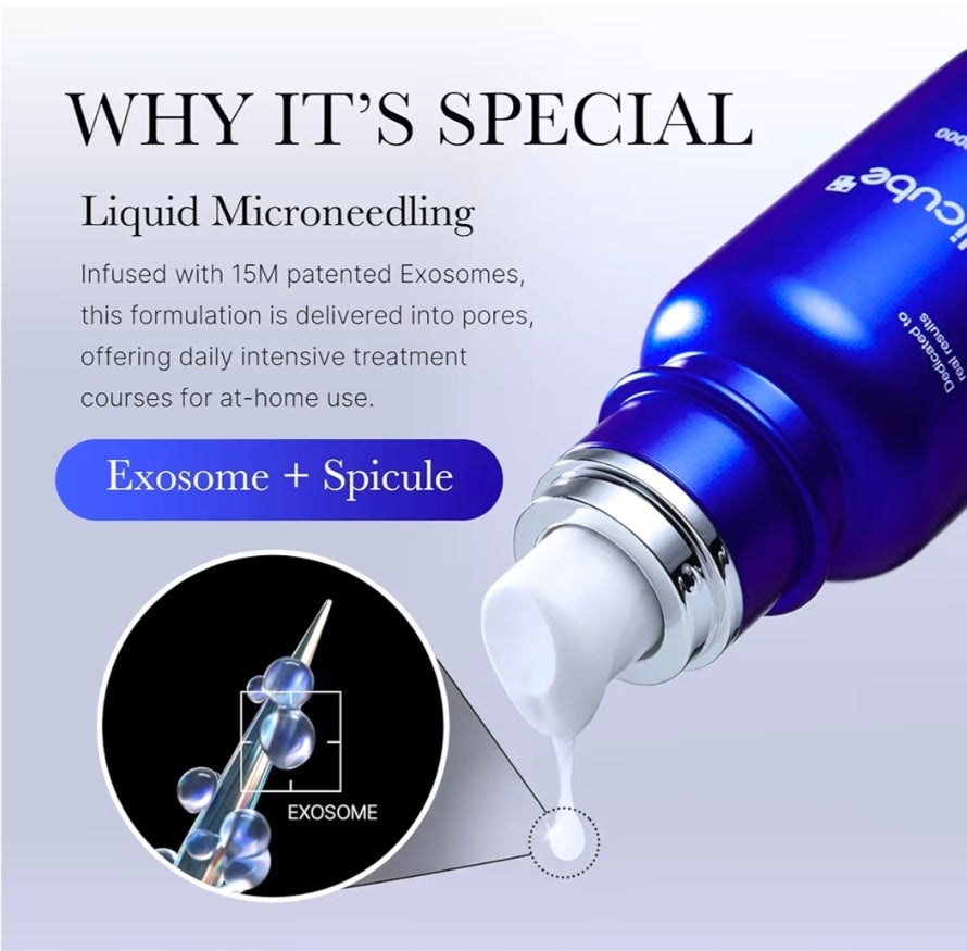 medicube Exosome Shot Zero 2,000 PPM Spicule Facial Serum, Liquid Skin Booster Serum, Exosome, AHA+BHA+PHA, Pore Care, Dead Skin Cells, Skin Texture