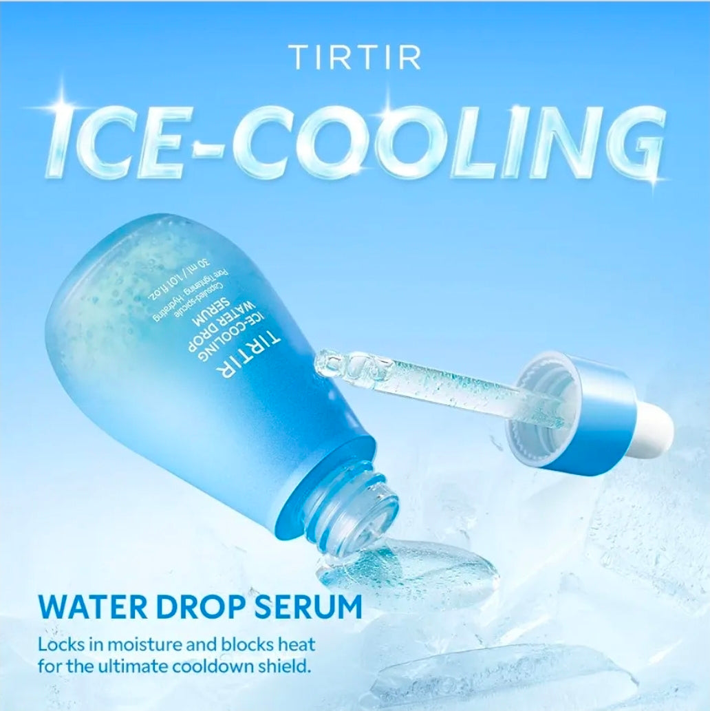 TIRTIR Suero refrescante con gotas de agua - -4,39 °C Suero refrescante para el rostro Hidratación instantánea Cuidado calmante, Espículas