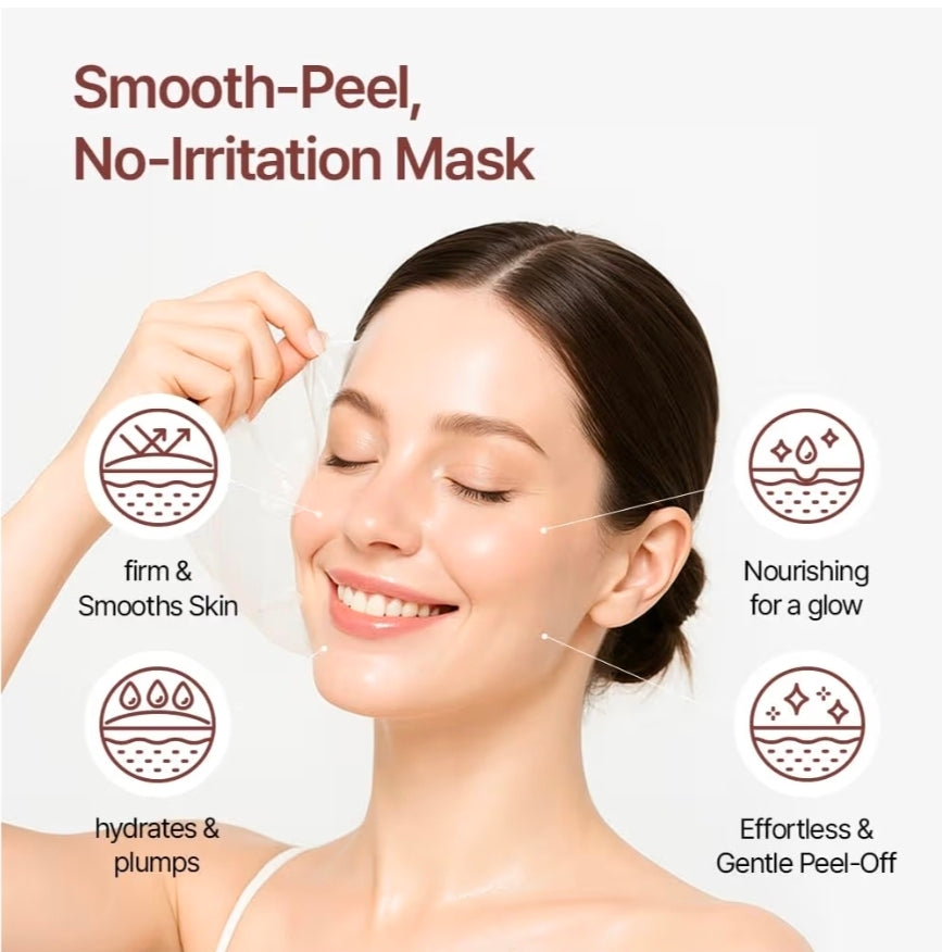 Farmstay Rice & Hyaluronic Acid Wrapping Mask - Rice peel off face mask, glass skin, nourishing and hydrating