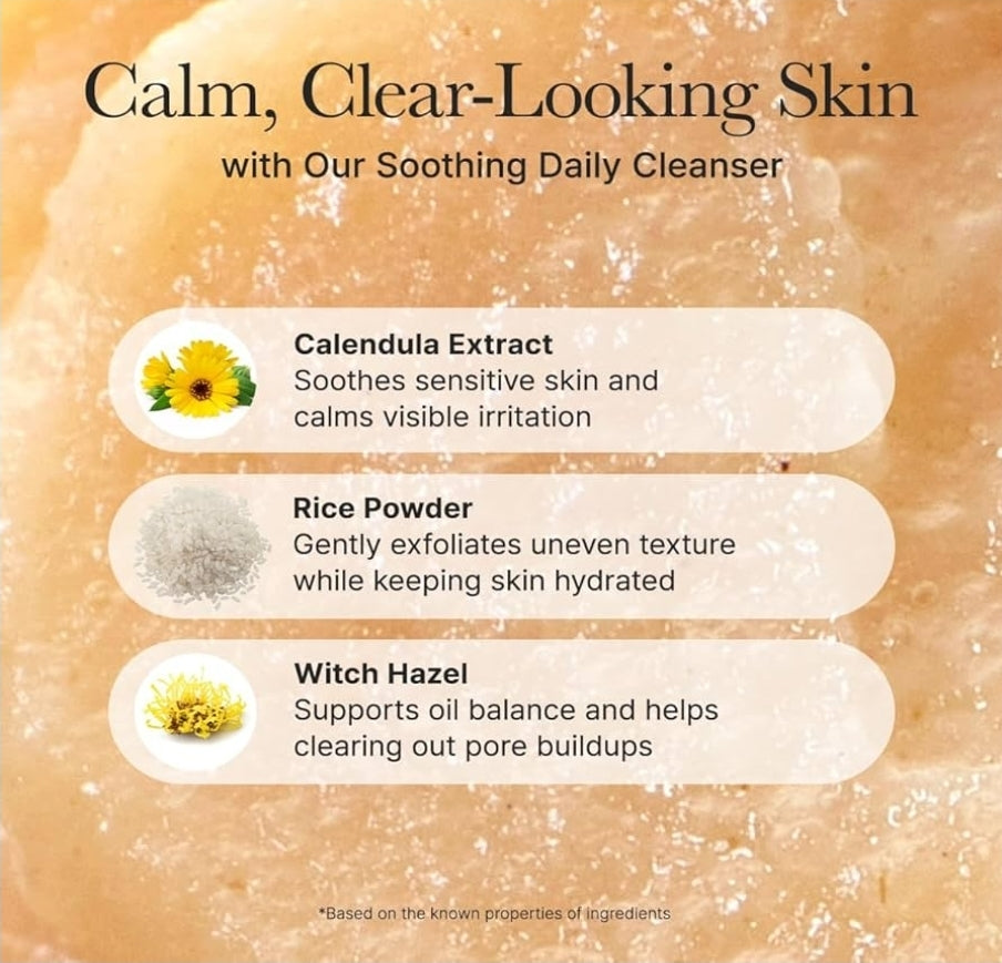Arencia Calendula Rice Mochi Fresh Cleanser - Moisturizing, Brightening & Deep-Cleansing for Sensitive Skin