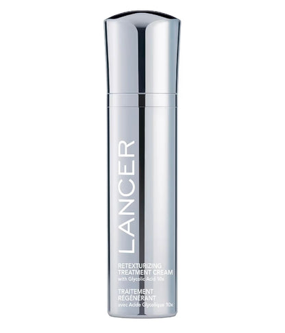 Lancer Skincare Retexturing Treatment Cream 50ml - Glycolic acid: An alpha-hydroxy acid that exfoliates rough and dead skin cells