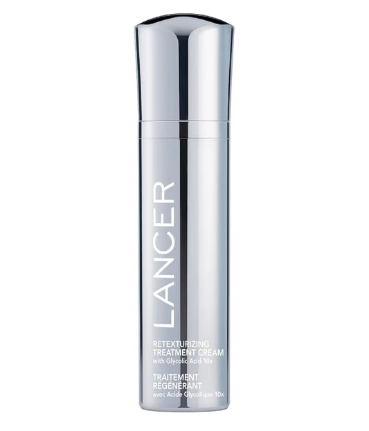 Lancer Skincare Retexturing Treatment Cream 50ml - Glycolic acid: An alpha-hydroxy acid that exfoliates rough and dead skin cells