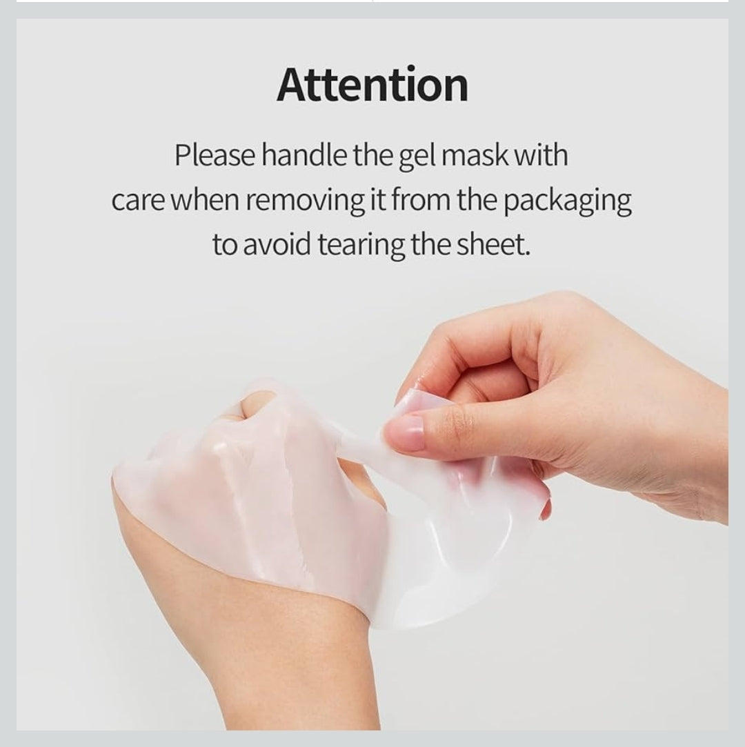 COSNORI Panthenol Hydrogel Mask - Calming & Hydrating, Supports Skin Texture, Moisturizing, Skin Comfort, Korean Facial Mask for Sensitive Skin - 1 Mask