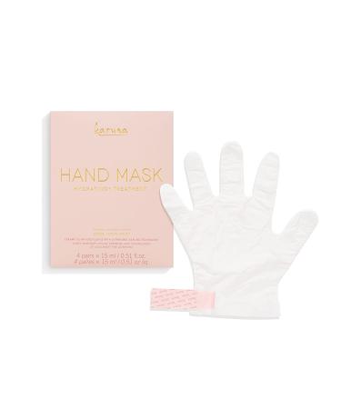 Mascarilla de manos hidratante Karuna Hydrating+: guantes con crema y aceite, reformulados con flor de camelia, suavizantes e hidratantes.