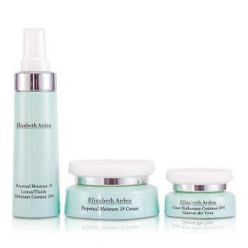 Elizabeth Arden Perpetual Moisture 24 Hour - Set de 3 piezas para el cuidado de la piel: hidrata profundamente la capa de la piel para una piel más suave, tersa y cómoda.