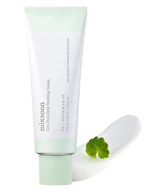 Mixsoon Cica Hyal Crema Calmante Profunda - Crema en gel hidratante ligera para piel sensible con Centella Asiática, Ácido Hialurónico, Ceramida y Pantenol