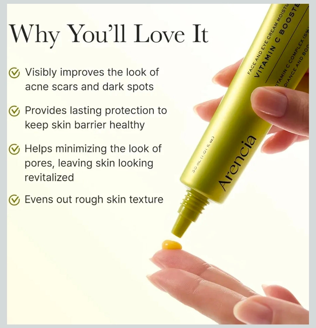 Arencia Vitamin C Booster Shot Serum - With Glutathione, Niacinamide and Vitamin E for Dark Spot Care, Fine Lines & Wrinkles, Glass Skin