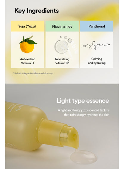 Bomba revitalizante de esencia de Yuzu de Abib: tratamiento revitalizante para imperfecciones y enrojecimiento, esencia de vitamina C, yuja y cidra