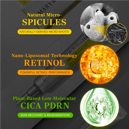Mary & May Spicule Retinol PDRN Cream - 2000 Shot, Korean Face Moisturizer with Marine Spicules & Nano Liposome Retinol - Pore Texture Firming Treatment, Ceramide Panthenol for Sensitive Skin