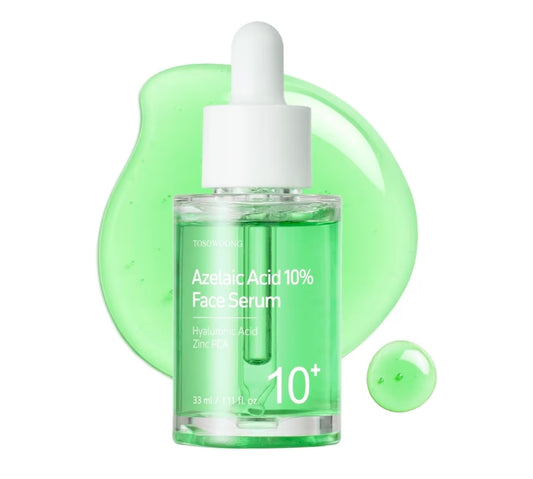 TOSOWOONG Azelaic Acid 10% Serum - Rosacea care, Redness Soothing and Blemish, Centella Asiatica for Acne-prone, Niacinamide, Hyaluronic Acid, Korean Skincare, Natural Color