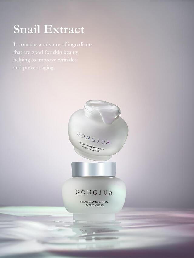 Gongjua Pearl Diamond Glow Energy Cream - With Pearl Extract - Premium Korean Brand, Highly Effective Skin Brightening, Anti-aging, and Skin Regeneration
