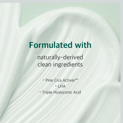 Crema calmante de pino ROUND LAB: humectante calmante de baja acidez con cica de pino, BHA + LHA y ácido hialurónico para fortalecer la barrera cutánea y controlar el sebo.