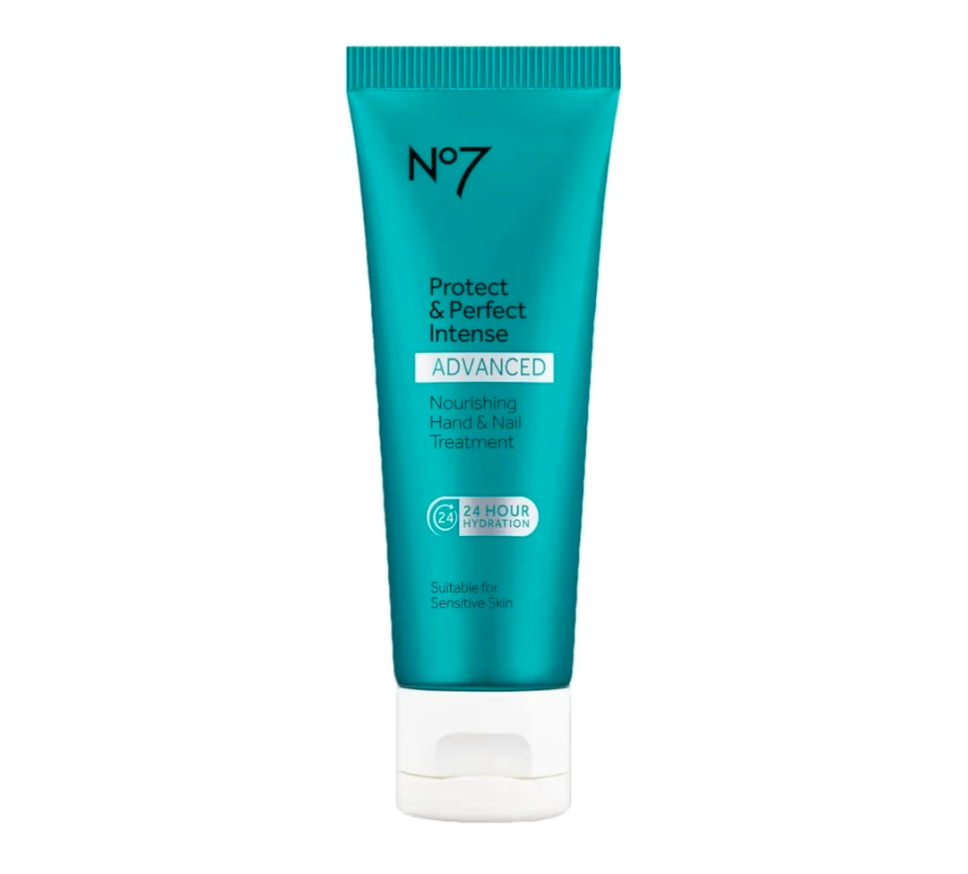 No7 Protect & Perfect Intense Advanced Nourishing Hand and Nail Cream - Anti Aging Hand Cream with Vitamin B5 - Contains Matrixyl 3000+ Collagen Peptide Anti Wrinkle Technology