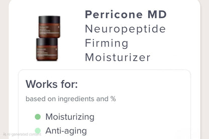 Hidratante reafirmante con neuropéptidos Perricone MD - Producto de lujo