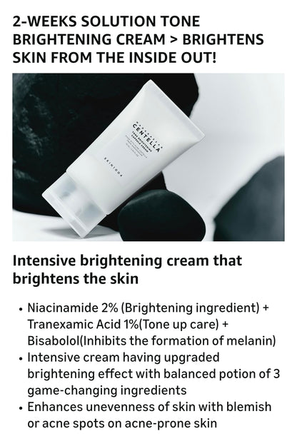 SKIN1004 Madagascar Centella Tone Brightening Capsule Cream - Non-sticky Hydrating Brightening