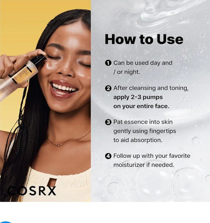 COSRX Advanced Snail 96 Mucin Power Essence - Repairing Serum, Hydrating Serum with Snail Secretion Filtrate for Dull Skin & Fine Lines