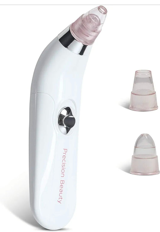 Precision Beauty Deep Cleaning Pore Suctioning System - Blackhead Remover Pore Vacuum & Cleanser, Blemish & Blackhead Removal Tool, Home Facial Treatment