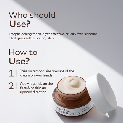 The Face Shop Alltimate Vegan Mucin Peptide 8 Cream -  Hydrating, Firming Anti-Aging Cream