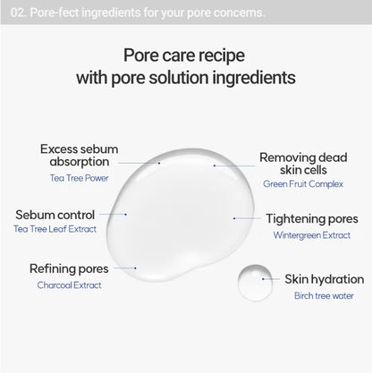 ROVECTIN Pore Care No-Sebum Pad for Sebum Clearing and Pore Clearing with Green Fruit Complex, Gentle Exfoliating Pads - 60 Pads