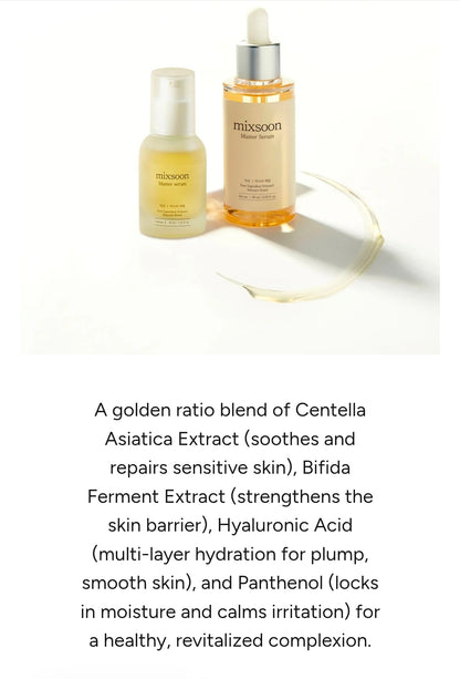 Mixsoon Master Serum Suero Hidratante - Fórmula ligera e hidratante intensiva para una piel radiante (60 ml)