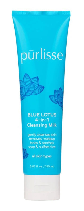 Purlisse Blue Lotus 4 in 1 Cleansing Milk - Cleanses, soothes, and hydrates
