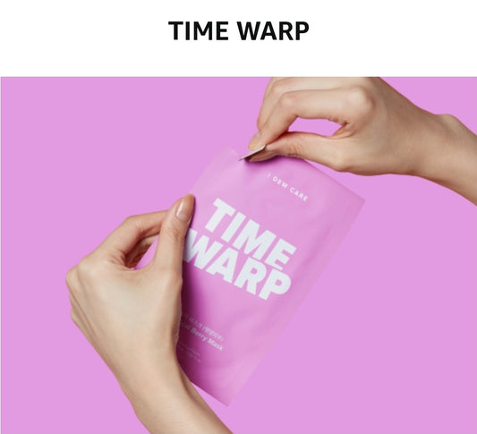 Mascarilla I DEW CARE Glass Skin - Let's Get Sheet Faced - TIME WARP - Extracto de bayas de açaí e higo - Reafirmante - 1 mascarilla