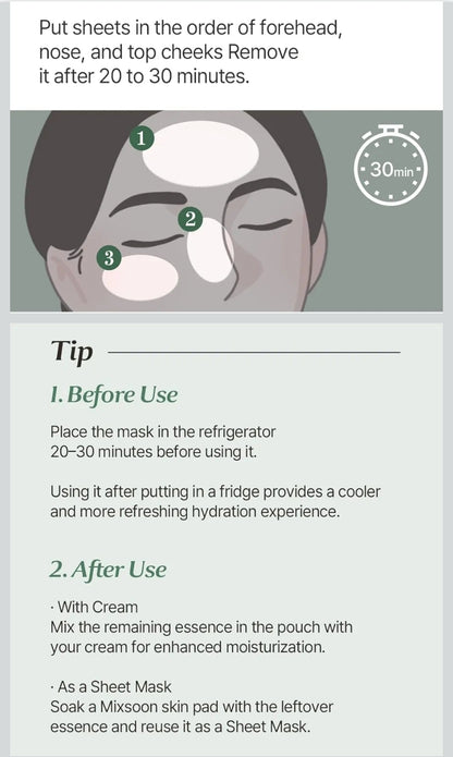 Mixsoon Daily Mask Weekly Care - Thin Plant-Based Cellulose Mask - 1 Box / 7 Masks