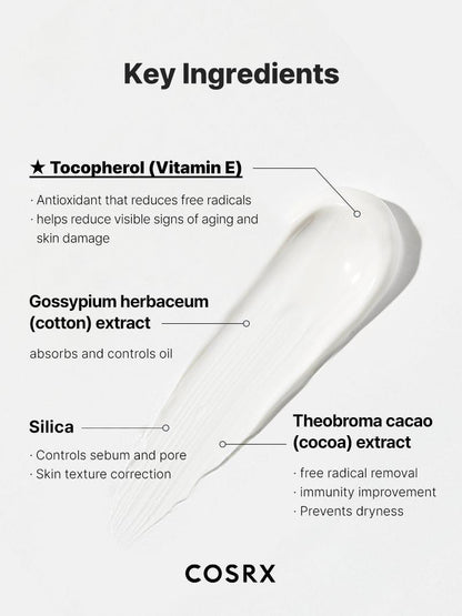 COSRX Vitamin E Vitalizing Sunscreen SPF 50+ - With vitamin E, antioxidant protection