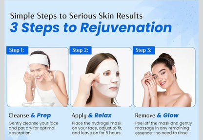 BioHydratique - Hyaluronic Acid Melting Hydrogel Mask - Dermatologist Tested, Ultra Hydrating, Cooling & Soothing, Glass Dewy Skin Effect, Clean Beauty, Anti-Aging - 1 Mask