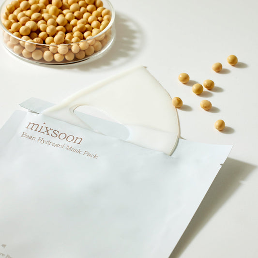 Mixsoon Bean Collagen Hydrogel Mask - Plant-Based Nutrition, Radiance, Hydration All-In-One Firming, Absorbing Over Time Korean Bean Essence Korean Collagen Mask - 1 Mask