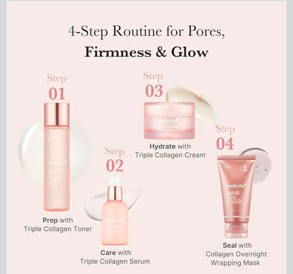 medicube Triple Collagen Toner - Powerful blend locks in moisture, leaving your skin smooth, plump, and revitalized