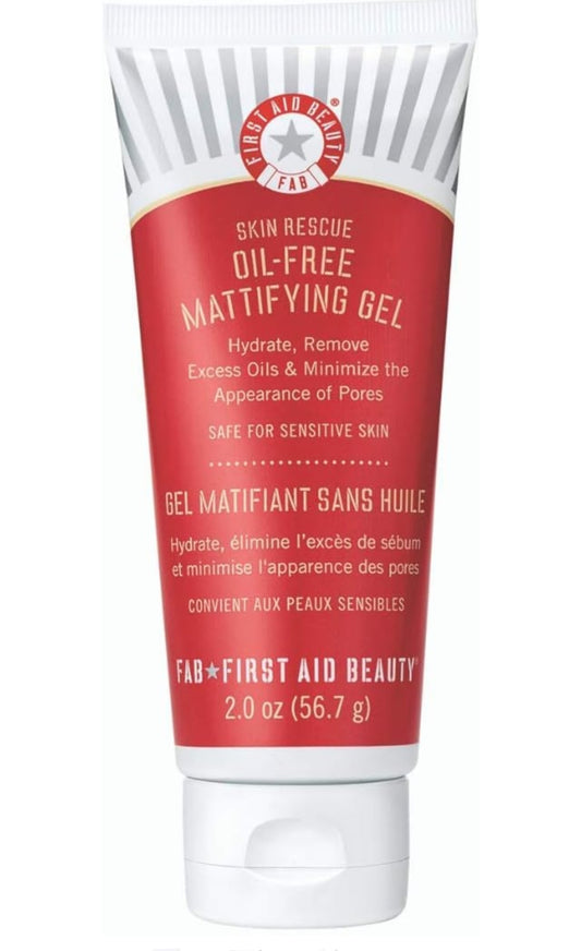 First Aid Beauty Skin Rescue Oil-Free Mattifying Gel - Diminish sebum, reduce greasy skin, and discourage future blemishes from forming