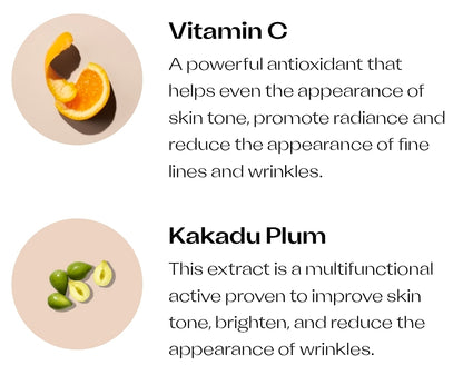 Trilogy Set - Vitamin C Cleansing Mousse & Line Smoothing Day Cream - Brightening, Anti-Aging, Antioxidant