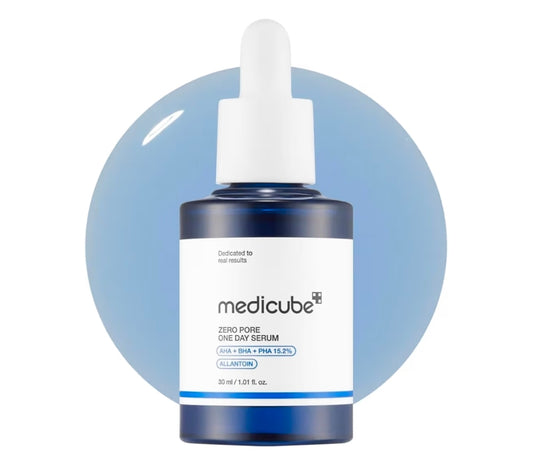 medicube Zero Pore One-day Serum - Suero renovador nocturno con complejo tensor de poros - 15,2 % AHA+BHA+PHA y 2 % niacinamida - 10,8 % de reducción en la apariencia de los poros después de un día de uso