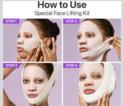 numbuzin No.9 NAD+ BIO Lifting Full Face Mask - Peptide & Collagen Two-Piece Firming Mask for a Smooth, Defined-Looking Skin Finish, 1 Mask