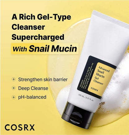 COSRX Advanced Snail Mucin Gel Cleanser - Hydrate and protect the skin - Gel cleanser with a powerful regenerative and hydrating effect