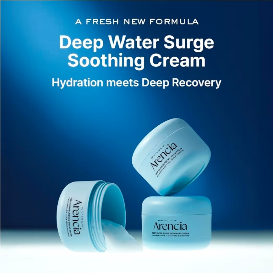 Arencia Deep Water Surge Soothing Cream with Hyaluronic Acid, Cica PDRN and Ceramide