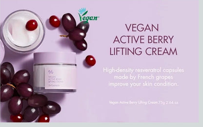 Dr. Ceuracle Vegan Active Berry Lifting Cream - Antioxidant Moisturizer with Resveratrol Capsules and Vitamin A, Hydration and Rejuvenation
