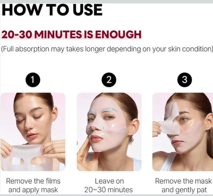 ROUND LAB Camellia Collagen Mask - 30min Hydrogel Mask, Quick Hydration, Firming & Pore Minimizing, For sensitive skin, Micro-molecule collagen - 1 Mask