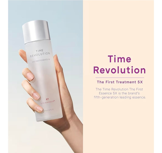 MISSHA Time Revolution The First Essence 5X (5th Gen) - Facial Toner, Glass Skin, Hydrating Firming pH Balancing Toner for All Skin Types