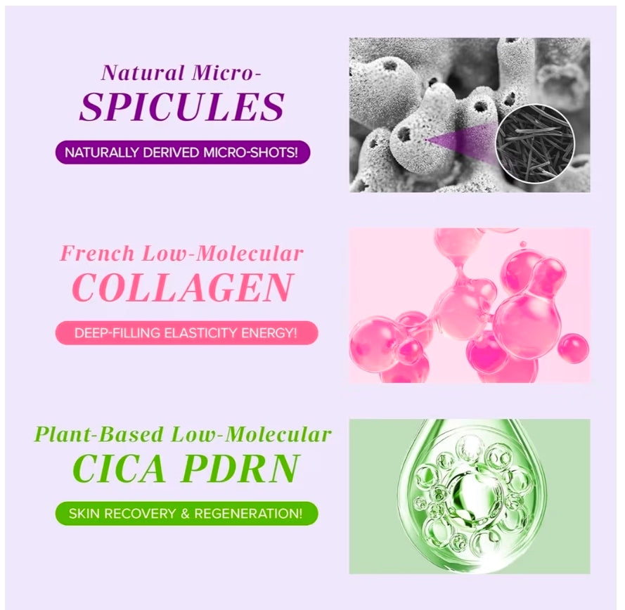 Mary & May Spicule Collagen PDRN Cream - Korean Face Moisturizer with Marine Spicules & French Collagen - Plumping Barrier Elasticity Treatment, Ceramide Panthenol for Sensitive Skin