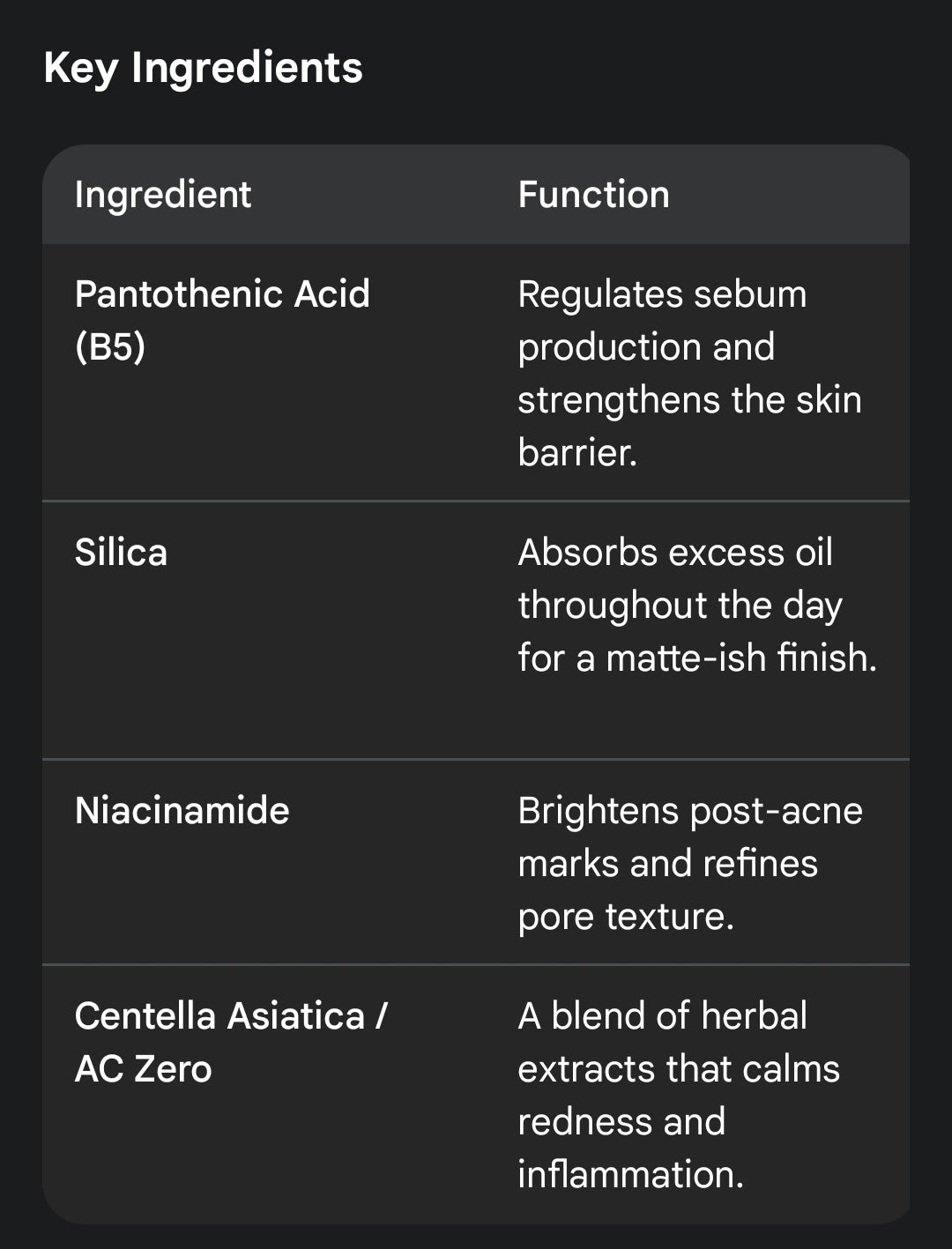 Crema calmante activa con ácido pantoténico B5 Numbuzin n.° 1: elimina el sebo y los problemas de la piel. Formulada para pieles grasas.