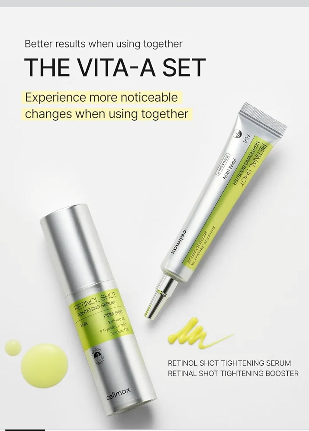 Celimax The Vita A Retinol Shot Tightening Serum - with Pure Vitamin A Retinol, Peptide, Pore Minimizer, Wrinkles & Fine Lines, Firmer Skin, Anti-Aging, Skin Smoothing