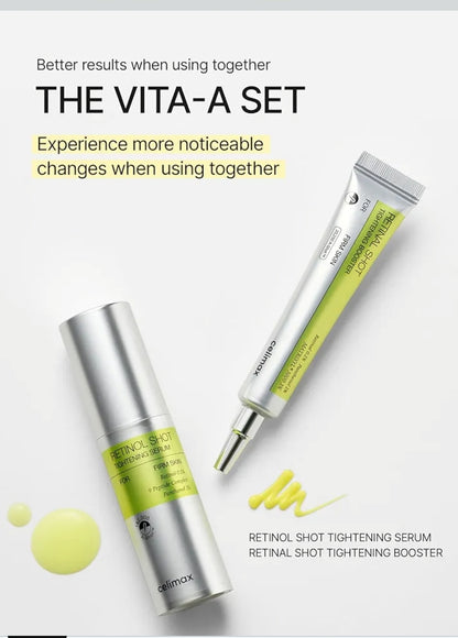 Celimax The Vita A Retinol Shot Tightening Serum - with Pure Vitamin A Retinol, Peptide, Pore Minimizer, Wrinkles & Fine Lines, Firmer Skin, Anti-Aging, Skin Smoothing