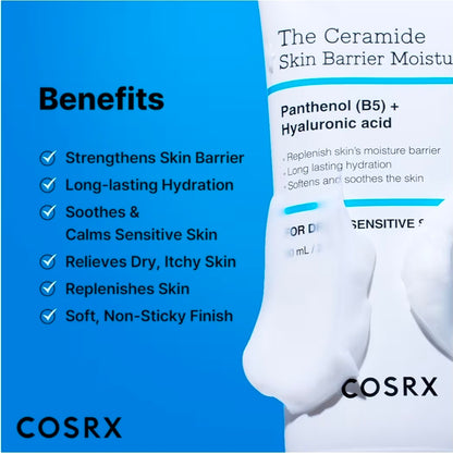 COSRX Ceramide Skin Barrier Moisturizer - for Face with 7 Ceramides, Hyaluronic Acid & Panthenol for All Skin Types