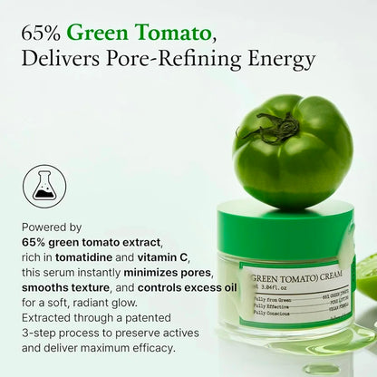 FULLY Green Tomato Facial Cream - Anti Aging, Hypoallergenic
REJUVENATING SKINCARE EXPERIENCE WITH GREE Cream, Pore Lifting with 65% Green Tomato Extract and Vitamin C, Facial Moisturizer for Hydration and Elasticity, Fragrance Free, Vegan