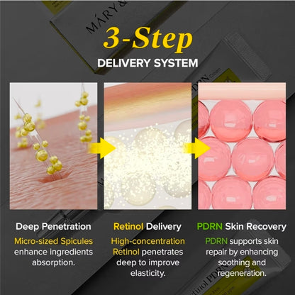 Mary & May Spicule Retinol PDRN Cream - 2000 Shot, Korean Face Moisturizer with Marine Spicules & Nano Liposome Retinol - Pore Texture Firming Treatment, Ceramide Panthenol for Sensitive Skin