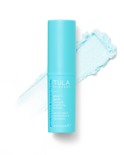 Tula Glow + Get It - Cooling & brightening eye balm - A caffeine-powered eye balm that brightens tired eyes
