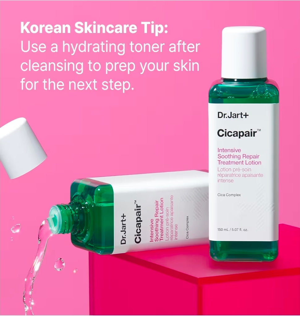 Dr.Jart+ Cicapair Intensive Soothing Repair Treatment -  Liquid Korean Face Lotion to Reduce Redness with Centella Asiatica, Hydrating Toner